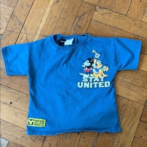 Disney Blue 'Stay United' Mickey & Friends Short Sleeve Tee